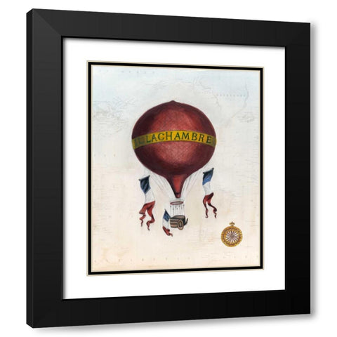 Vintage Hot Air Balloons III Black Modern Wood Framed Art Print with Double Matting by McCavitt, Naomi