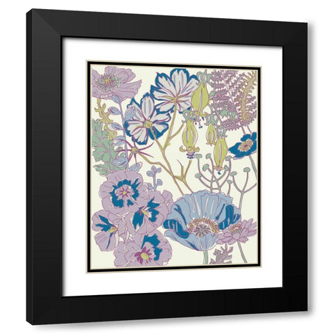 Graphic Garden III Black Modern Wood Framed Art Print with Double Matting by Zarris, Chariklia