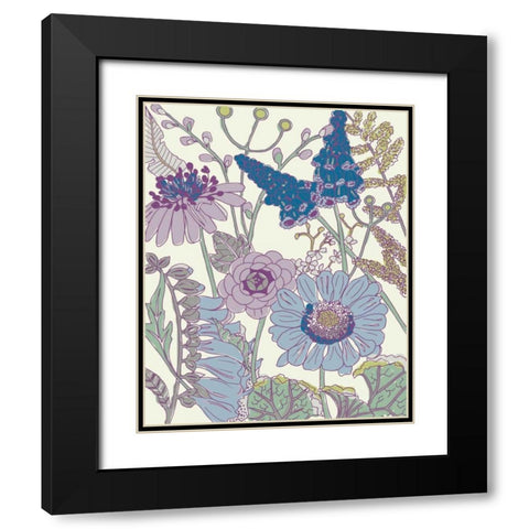 Graphic Garden IV Black Modern Wood Framed Art Print with Double Matting by Zarris, Chariklia