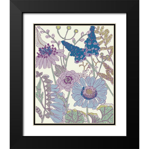 Graphic Garden IV Black Modern Wood Framed Art Print with Double Matting by Zarris, Chariklia