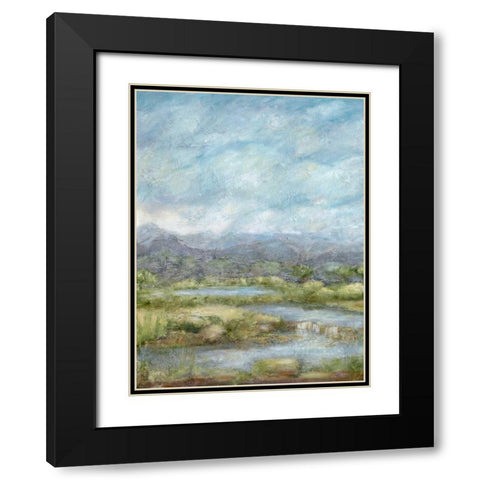 Green Pastures I Black Modern Wood Framed Art Print with Double Matting by Crawford, Beverly