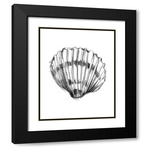 UA CH Shell Sketch VI Black Modern Wood Framed Art Print with Double Matting by Harper, Ethan