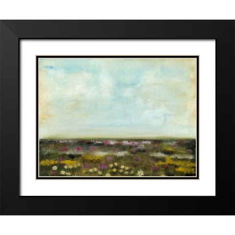 Floral Fields I Black Modern Wood Framed Art Print with Double Matting by McCavitt, Naomi