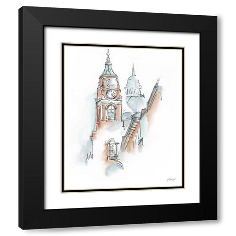 European Watercolor Sketches I Black Modern Wood Framed Art Print with Double Matting by Harper, Ethan