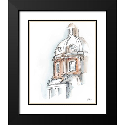 European Watercolor Sketches III Black Modern Wood Framed Art Print with Double Matting by Harper, Ethan