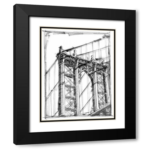 Graphic Architectural Study IV Black Modern Wood Framed Art Print with Double Matting by Harper, Ethan