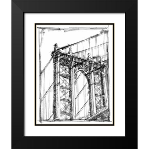 Graphic Architectural Study IV Black Modern Wood Framed Art Print with Double Matting by Harper, Ethan