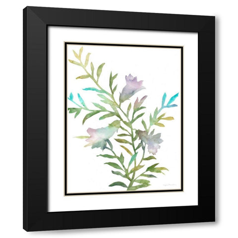Blooms for Nico II Black Modern Wood Framed Art Print with Double Matting by Meagher, Megan