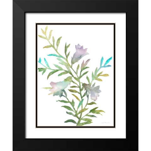 Blooms for Nico II Black Modern Wood Framed Art Print with Double Matting by Meagher, Megan