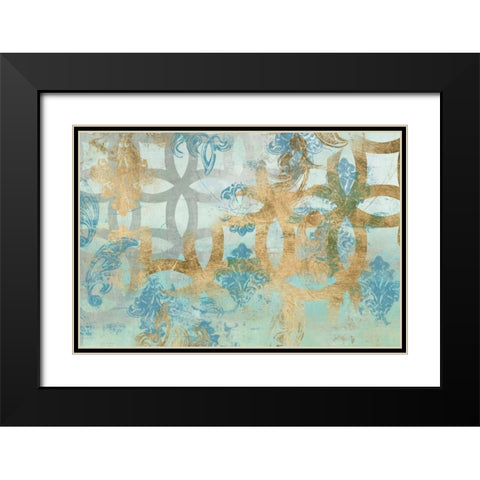 Pattern Construct II Black Modern Wood Framed Art Print with Double Matting by Goldberger, Jennifer