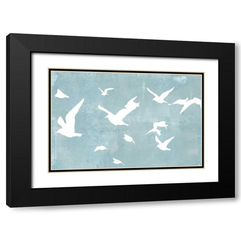 Silhouettes in Flight I Black Modern Wood Framed Art Print with Double Matting by Goldberger, Jennifer