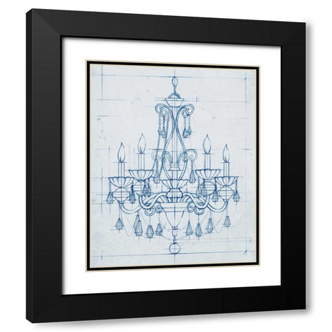 Chandelier Draft III Black Modern Wood Framed Art Print with Double Matting by Harper, Ethan