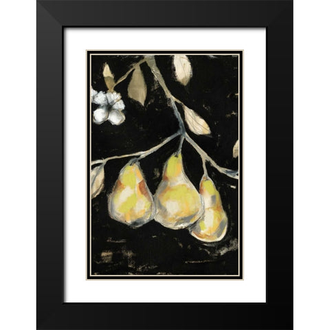Fresh Pears I Black Modern Wood Framed Art Print with Double Matting by Goldberger, Jennifer