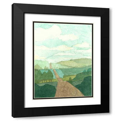 Countryside Collage II Black Modern Wood Framed Art Print with Double Matting by Meagher, Megan