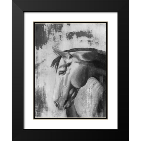 Dappled Grey I Black Modern Wood Framed Art Print with Double Matting by McCavitt, Naomi