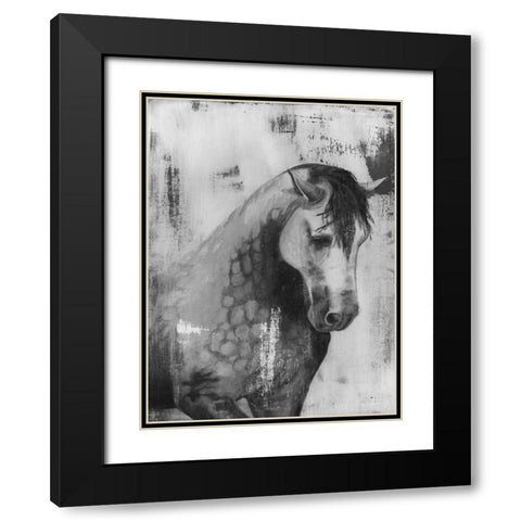 Dappled Grey II Black Modern Wood Framed Art Print with Double Matting by McCavitt, Naomi
