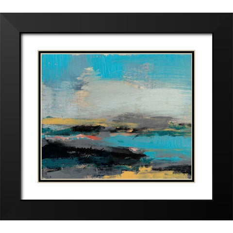 Bold Horizon II Black Modern Wood Framed Art Print with Double Matting by Goldberger, Jennifer