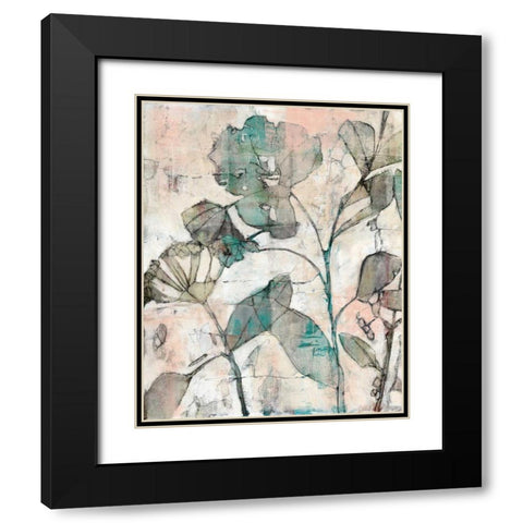 Negative Space Floral I Black Modern Wood Framed Art Print with Double Matting by Goldberger, Jennifer