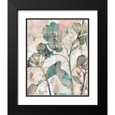 Negative Space Floral I Black Modern Wood Framed Art Print with Double Matting by Goldberger, Jennifer