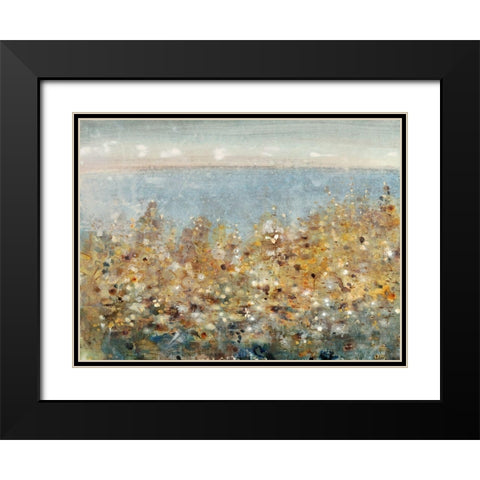 Blossoms by the Sea II Black Modern Wood Framed Art Print with Double Matting by OToole, Tim