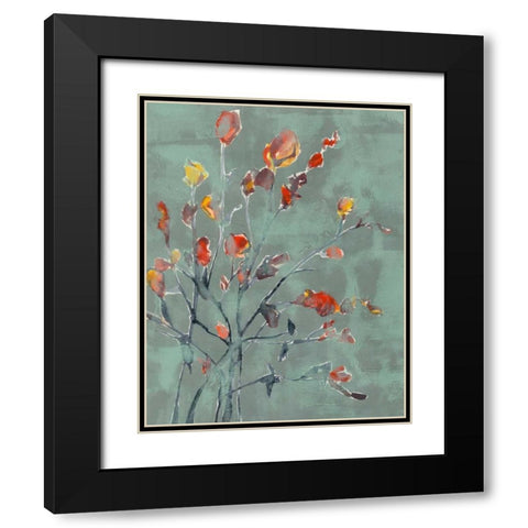 Wildflower Watercolors II Black Modern Wood Framed Art Print with Double Matting by Goldberger, Jennifer