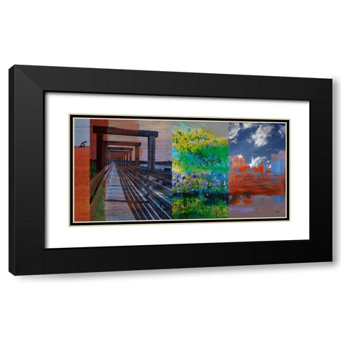 Fort Worth Collage I Black Modern Wood Framed Art Print with Double Matting by Jasper, Sisa
