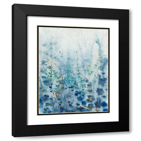 Misty Blooms I Black Modern Wood Framed Art Print with Double Matting by OToole, Tim