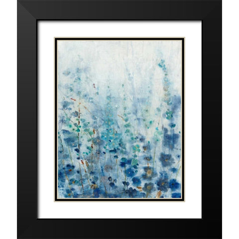 Misty Blooms I Black Modern Wood Framed Art Print with Double Matting by OToole, Tim