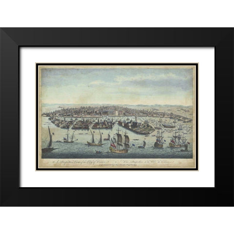 Birds Eye View of Venice Black Modern Wood Framed Art Print with Double Matting by Williamsburg