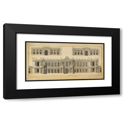 Elevation du Grand Hotel Black Modern Wood Framed Art Print with Double Matting by Diderot, Denis