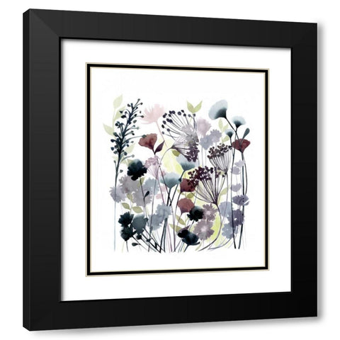 Swaying Florets II Black Modern Wood Framed Art Print with Double Matting by Popp, Grace
