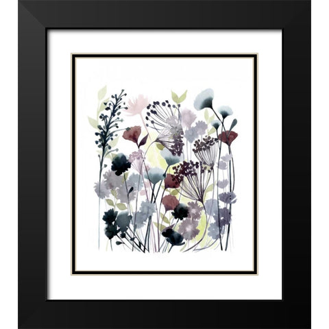 Swaying Florets II Black Modern Wood Framed Art Print with Double Matting by Popp, Grace