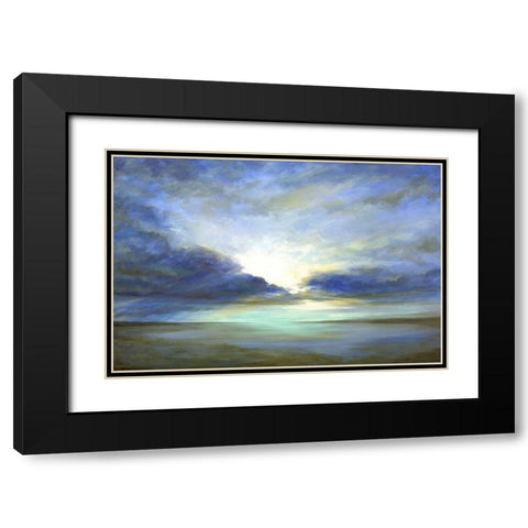Sky Light Black Modern Wood Framed Art Print with Double Matting by Finch, Sheila