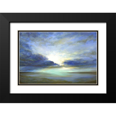 Sky Light Black Modern Wood Framed Art Print with Double Matting by Finch, Sheila