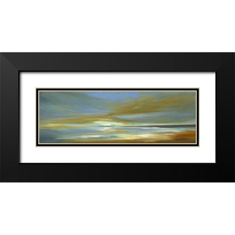 Transcendent Light Black Modern Wood Framed Art Print with Double Matting by Finch, Sheila