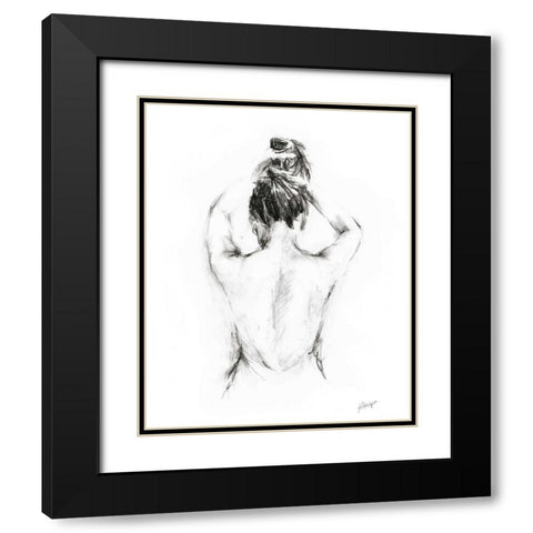 Back Study I Black Modern Wood Framed Art Print with Double Matting by Harper, Ethan