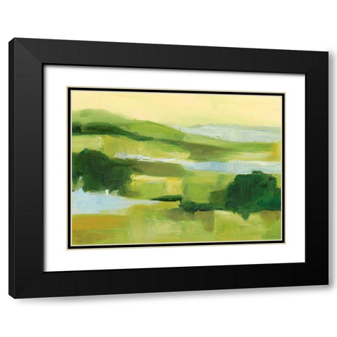 Emerald Wetlands II Black Modern Wood Framed Art Print with Double Matting by Harper, Ethan