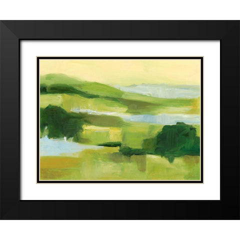 Emerald Wetlands II Black Modern Wood Framed Art Print with Double Matting by Harper, Ethan