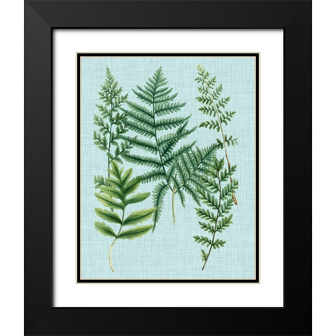 Spa Ferns I Black Modern Wood Framed Art Print with Double Matting by Weinmann