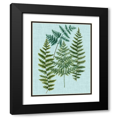 Spa Ferns II Black Modern Wood Framed Art Print with Double Matting by Weinmann