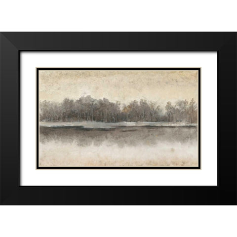 Edgewater I Black Modern Wood Framed Art Print with Double Matting by Tim OToole