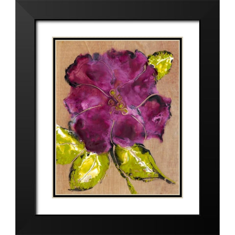 Camellia Passion I Black Modern Wood Framed Art Print with Double Matting by Ludwig, Alicia