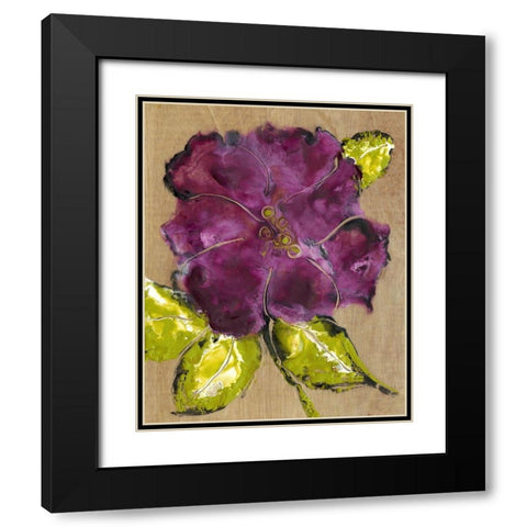 Camellia Passion I Black Modern Wood Framed Art Print with Double Matting by Ludwig, Alicia