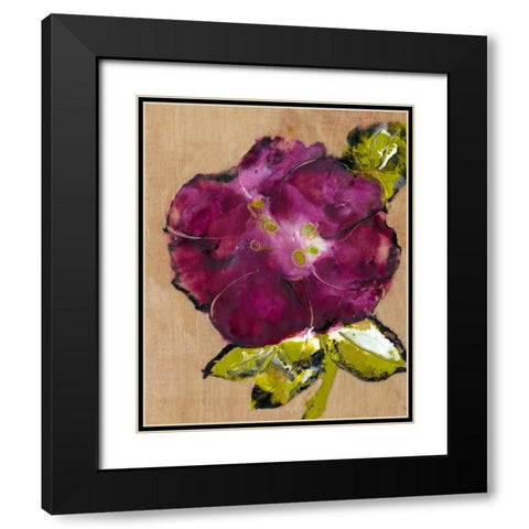 Camellia Passion II Black Modern Wood Framed Art Print with Double Matting by Ludwig, Alicia