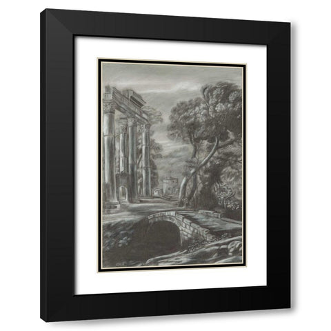 Classical Landscape Triptych I Black Modern Wood Framed Art Print with Double Matting by Naomi McCavitt
