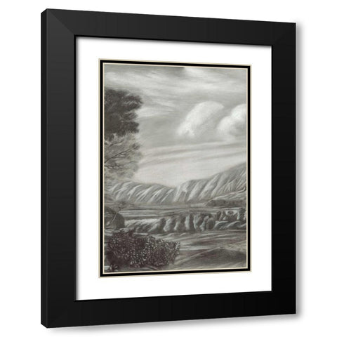 Classical Landscape Triptych II Black Modern Wood Framed Art Print with Double Matting by Naomi McCavitt