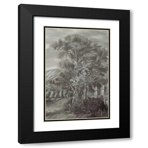 Classical Landscape Triptych III Black Modern Wood Framed Art Print with Double Matting by Naomi McCavitt