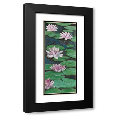 Tranquil Lilies II Black Modern Wood Framed Art Print with Double Matting by McCavitt, Naomi