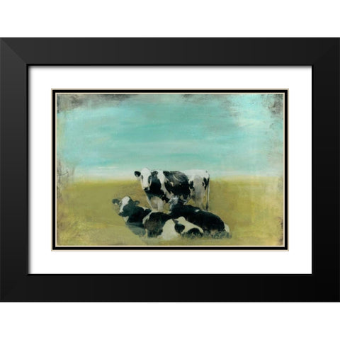 Country Drive Cows III Black Modern Wood Framed Art Print with Double Matting by McCavitt, Naomi