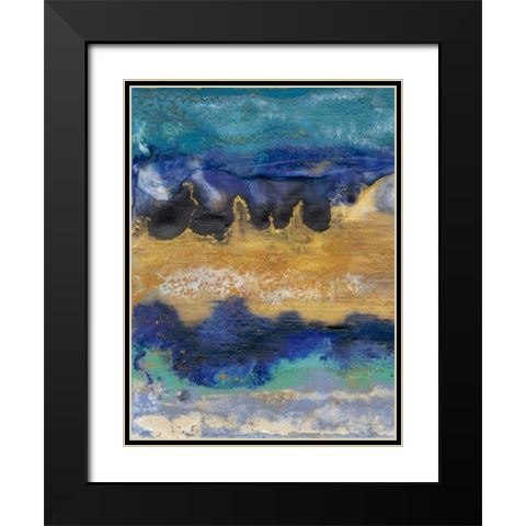 Surf I Black Modern Wood Framed Art Print with Double Matting by Ludwig, Alicia
